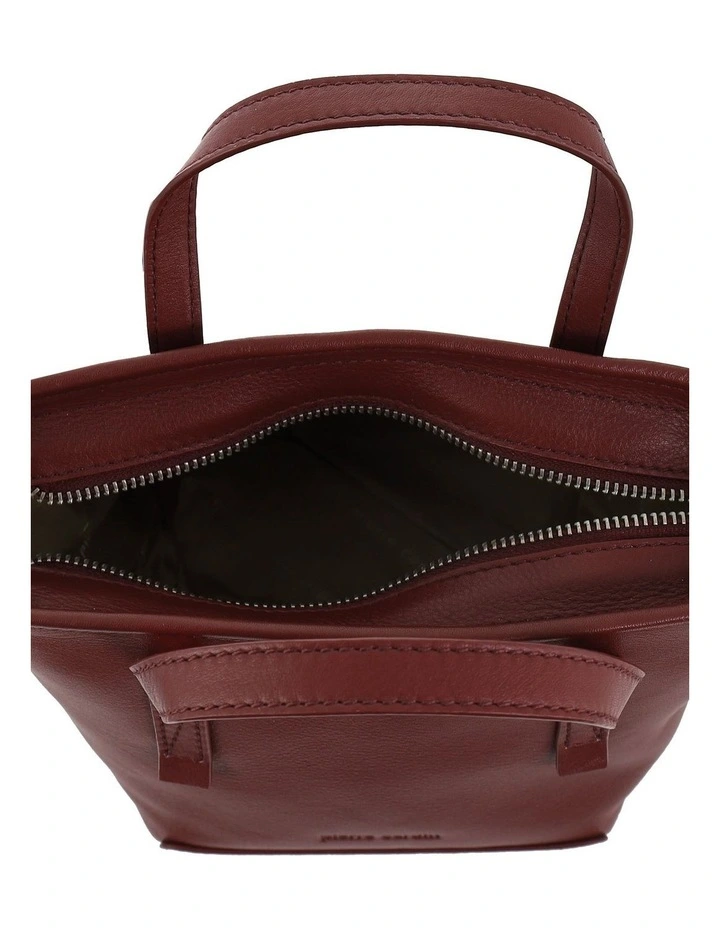 Pierre Cardin Genuine Leather Tote Crossbody Bag in Wine image 3