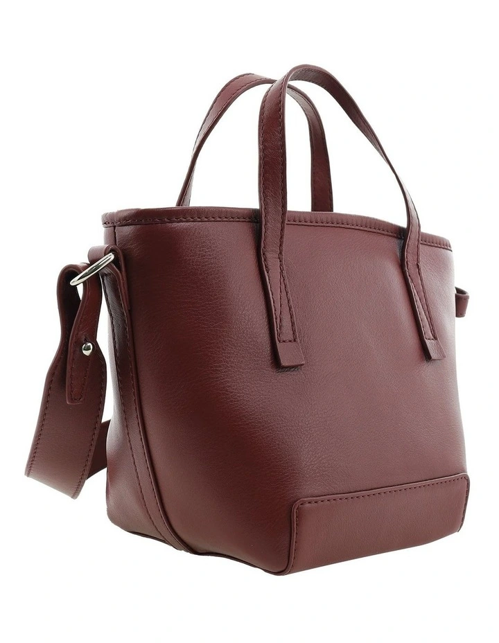Pierre Cardin Genuine Leather Tote Crossbody Bag in Wine image 6