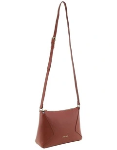 Pierre Cardin Genuine Leather Soft Pebbled Crossbody Bag in Terra