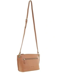 Pierre Cardin Genuine Leather Crossbody Bag in Chocolate