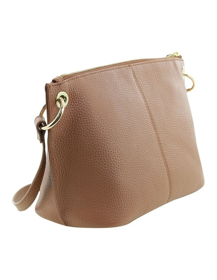 Pierre Cardin Genuine Leather Crossbody Bag in Chocolate image 2