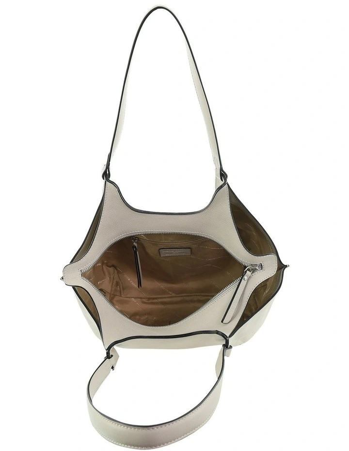 Pierre Cardin Genuine Italian Leather Shoulder Bag in Bone image 3