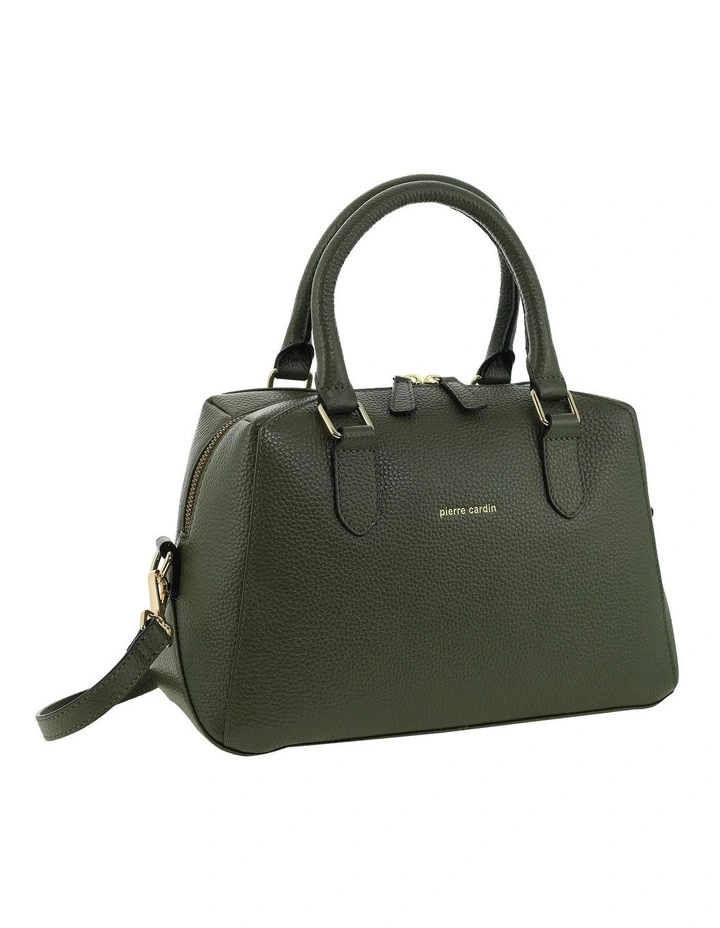 Pierre Cardin Genuine Leather Mini Tote Crossbody Bag in Geen image 1