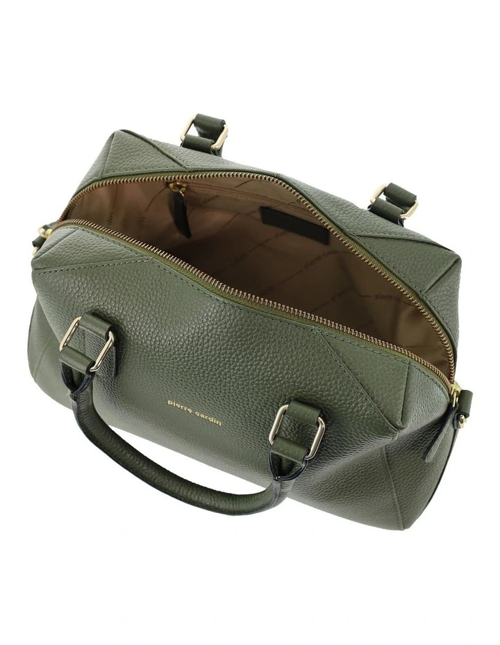 Pierre Cardin Genuine Leather Mini Tote Crossbody Bag in Geen image 2