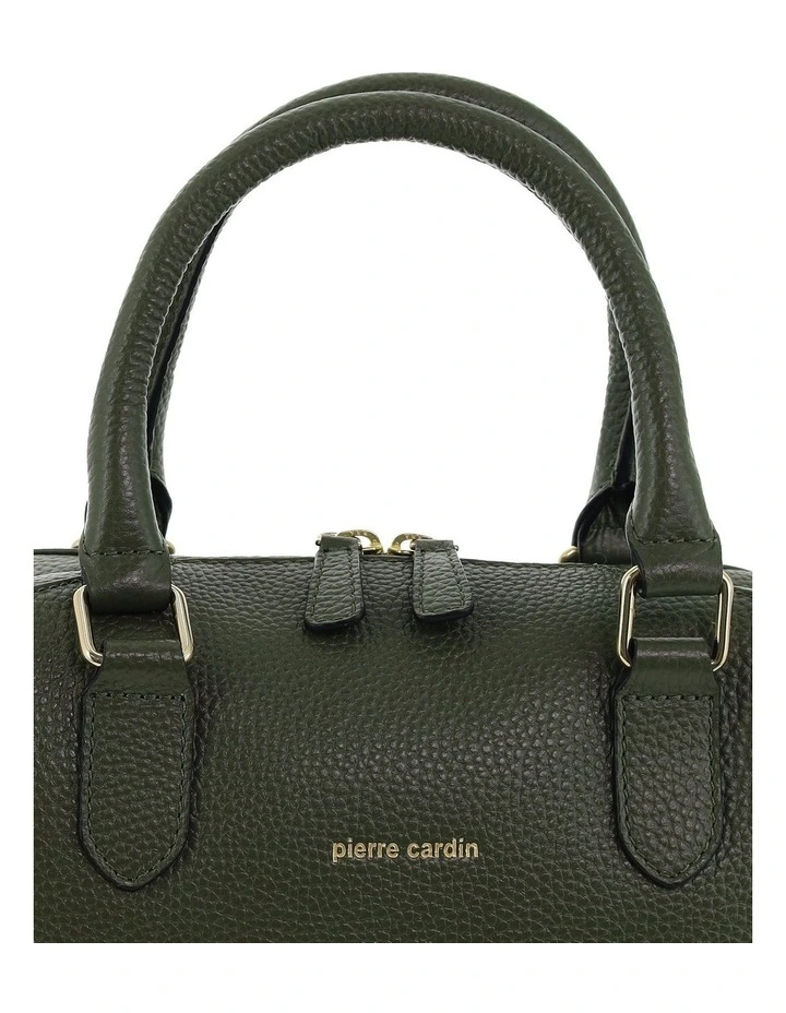 Pierre Cardin Genuine Leather Mini Tote Crossbody Bag in Geen image 5