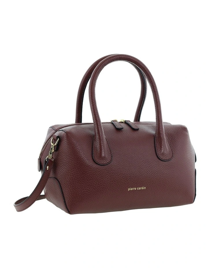 Pierre Cardin Italian Leather Tote Crossbody Bag in Wine image 1