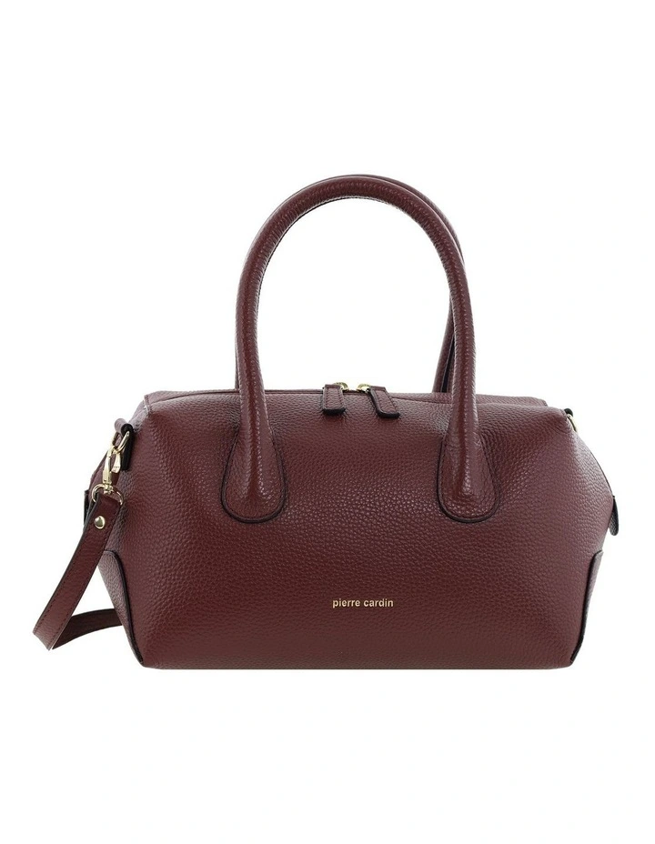 Pierre Cardin Italian Leather Tote Crossbody Bag in Wine image 5