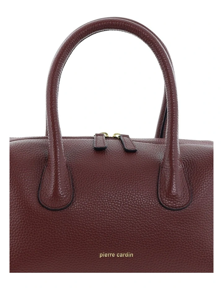 Pierre Cardin Italian Leather Tote Crossbody Bag in Wine image 6