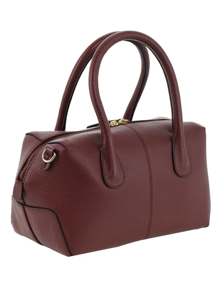 Pierre Cardin Italian Leather Tote Crossbody Bag in Wine image 7