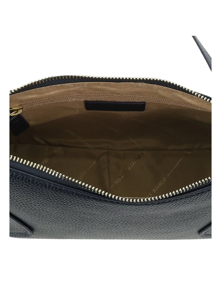 Pierre Cardin Genuine Leather Soft Pebbled Crossbody Bag in Navy image 2