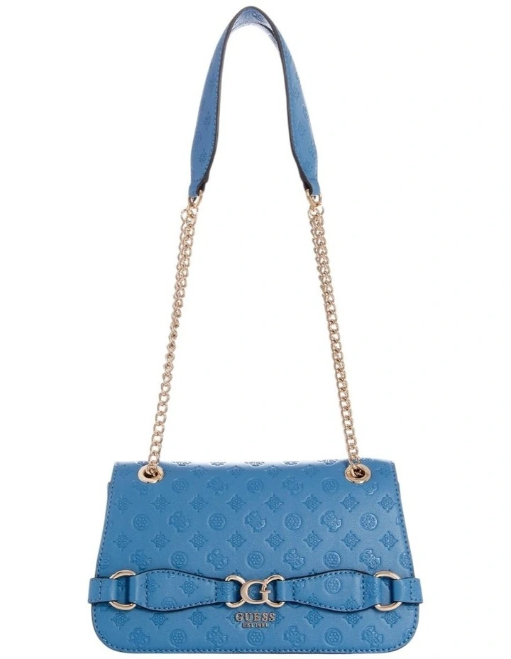 Arlena Logo Convertible Crossbody Flap Bag in Blue image 1
