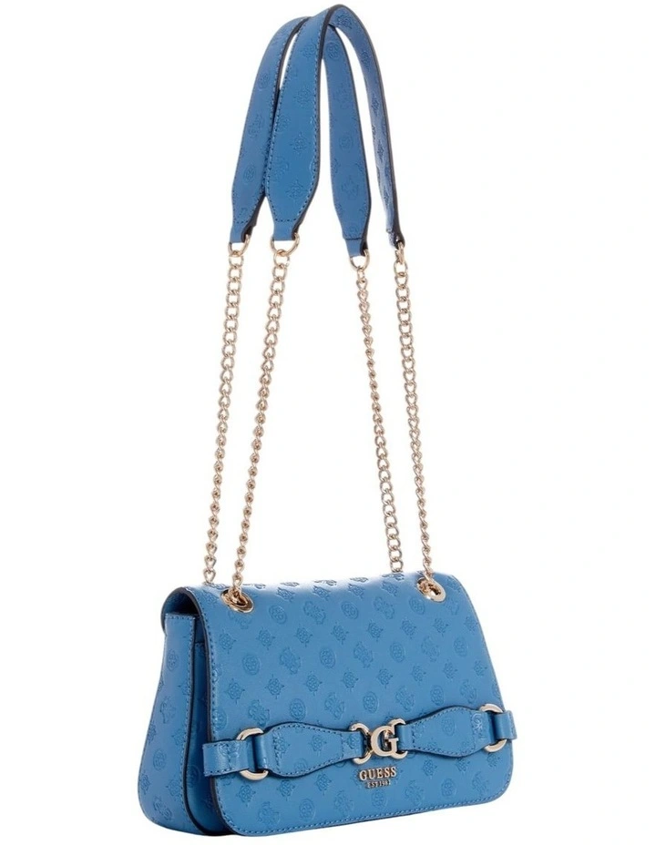 Arlena Logo Convertible Crossbody Flap Bag in Blue image 3