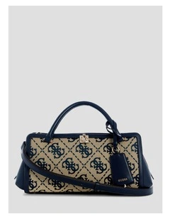 Audrey Small Girlfriend Satchel in Blue Logo