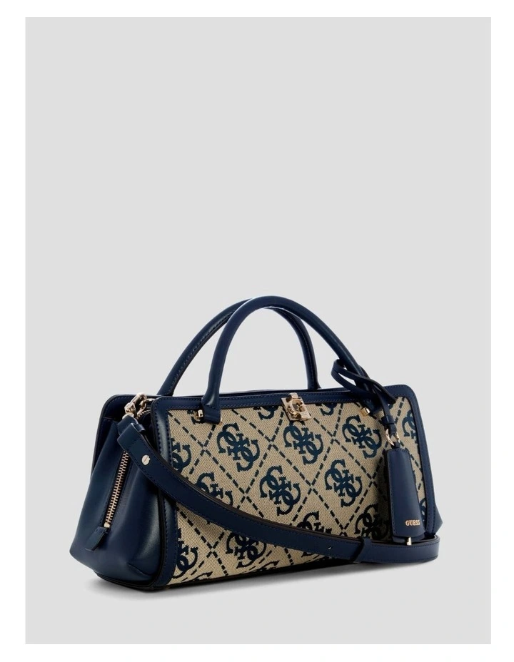 Audrey Small Girlfriend Satchel in Blue Logo image 3