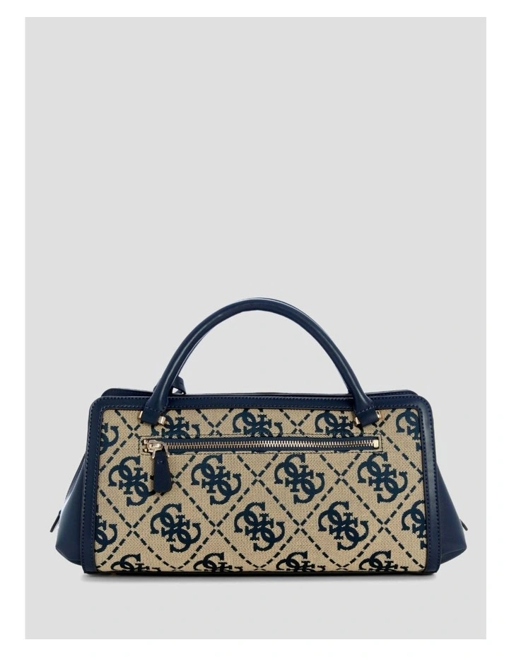 Audrey Small Girlfriend Satchel in Blue Logo image 5