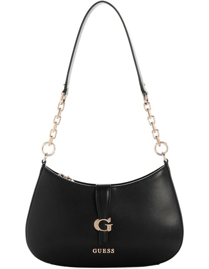 Carrie Top Zip Shoulder Bag in Black image 1