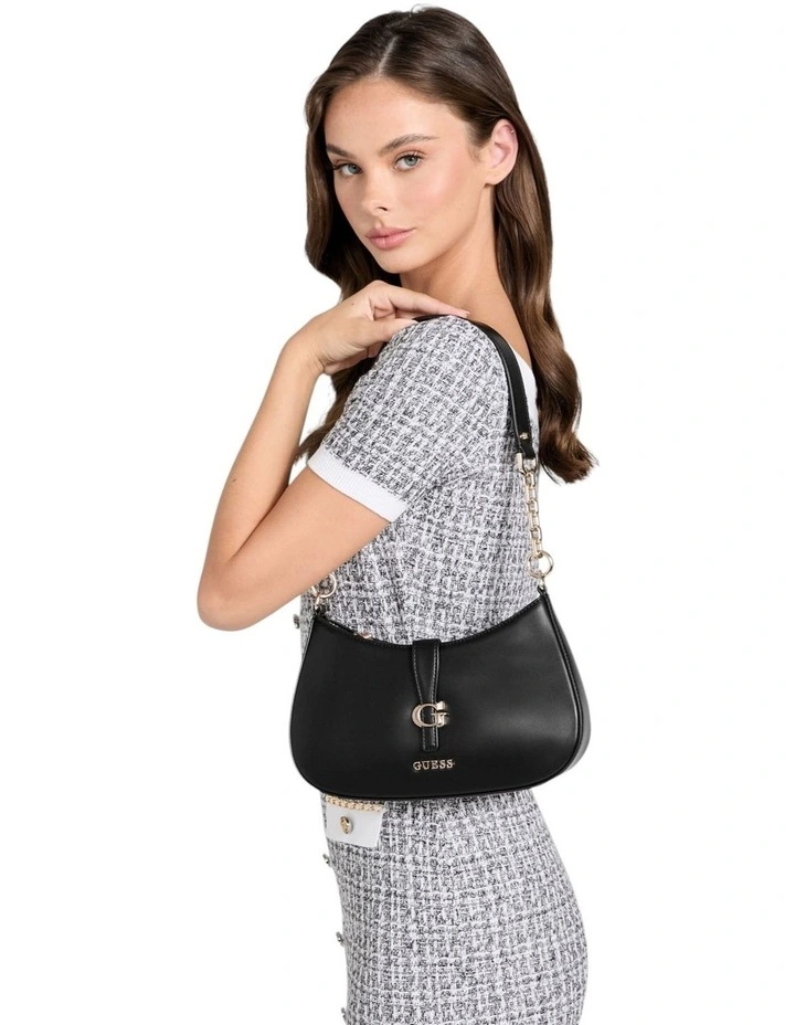 Carrie Top Zip Shoulder Bag in Black image 2