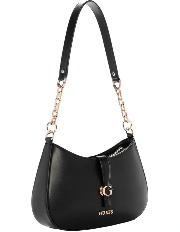 Carrie Top Zip Shoulder Bag in Black image 3
