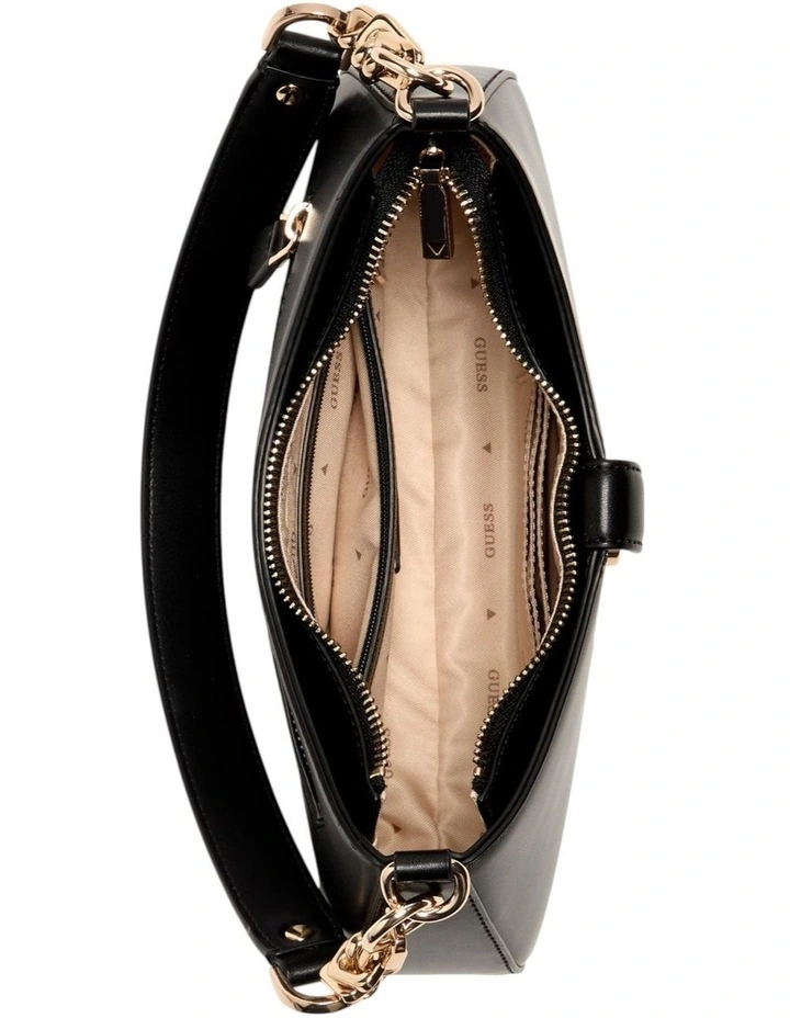 Carrie Top Zip Shoulder Bag in Black image 5