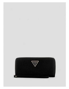 Laurel Large Zip Around Wallet in Black