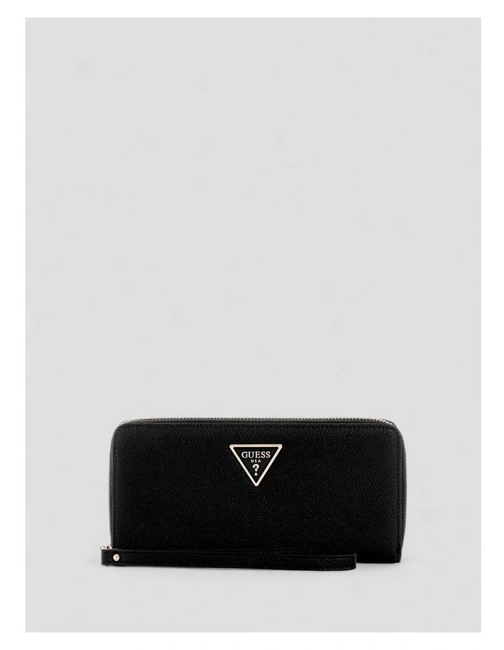 Laurel Large Zip Around Wallet in Black image 1