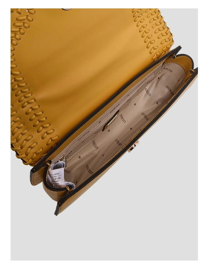Tatum Convertible Crossbody Flap Bag in Yellow image 4