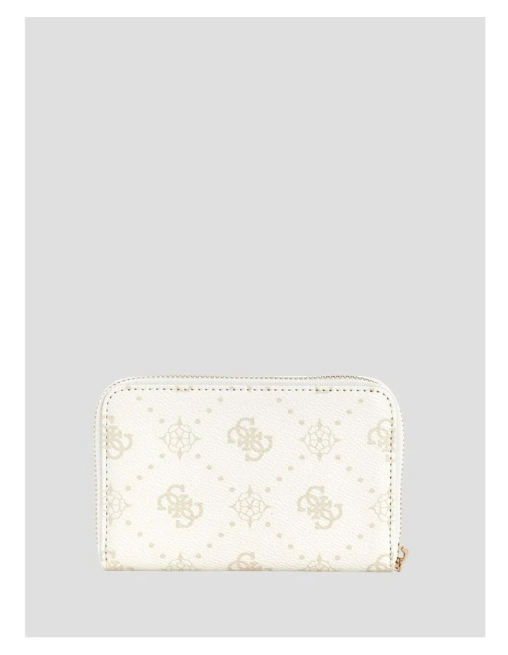 Emelie Medium Zip Around Wallet in White Logo image 2