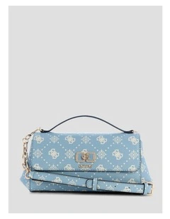 Emelie Flap Crossbody Bag in Light Blue Logo