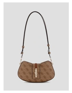 Yvonne Mini Convertible Shoulder Bag in Latte Logo