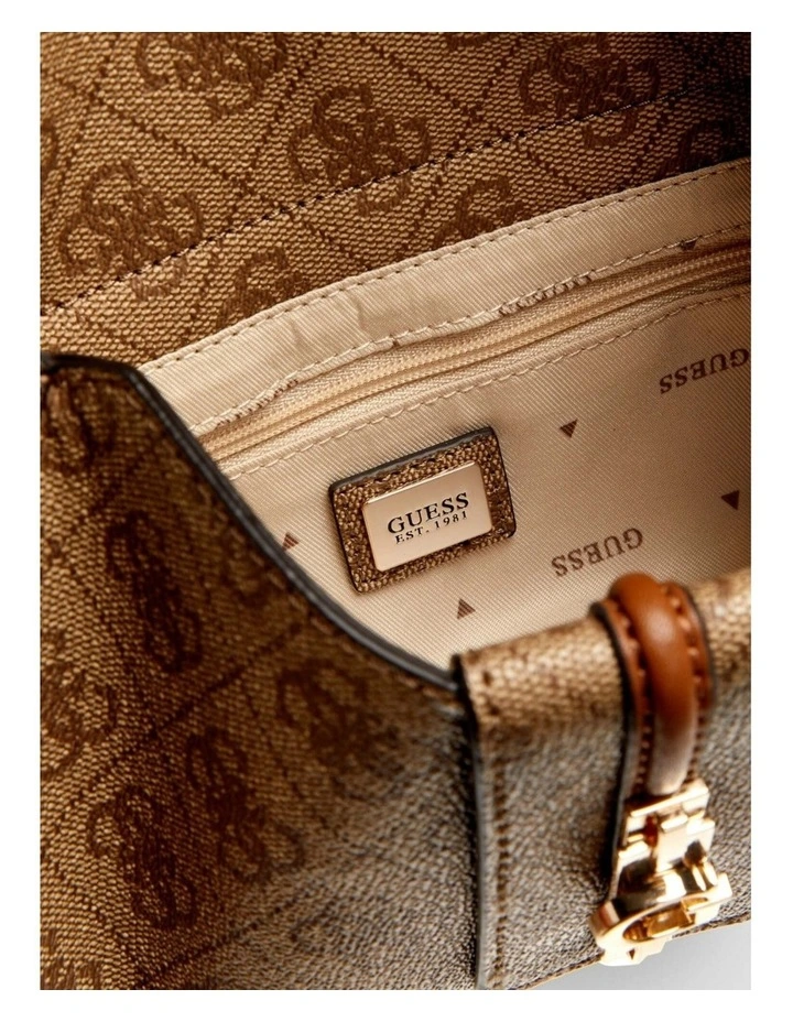 Yvonne Mini Convertible Shoulder Bag in Latte Logo image 3