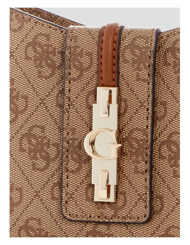 Yvonne Mini Convertible Shoulder Bag in Latte Logo image 4