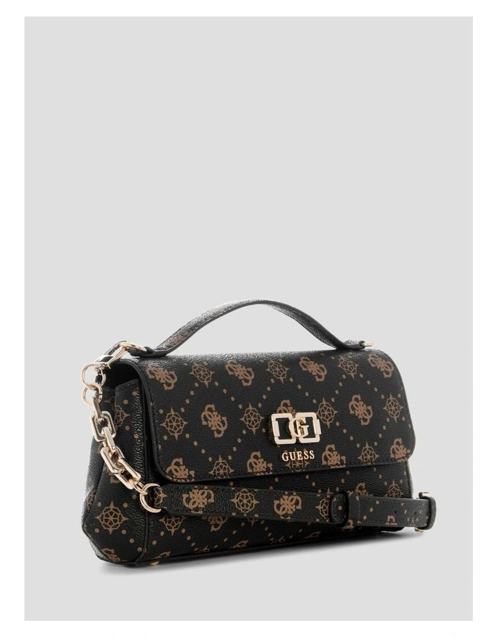 Emelie Flap Crossbody Bag in Espresso Logo image 3