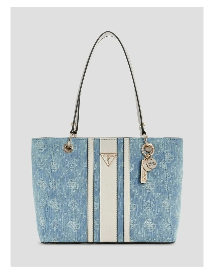 Noelle II Small Tote Bag in Denim Logo image 1