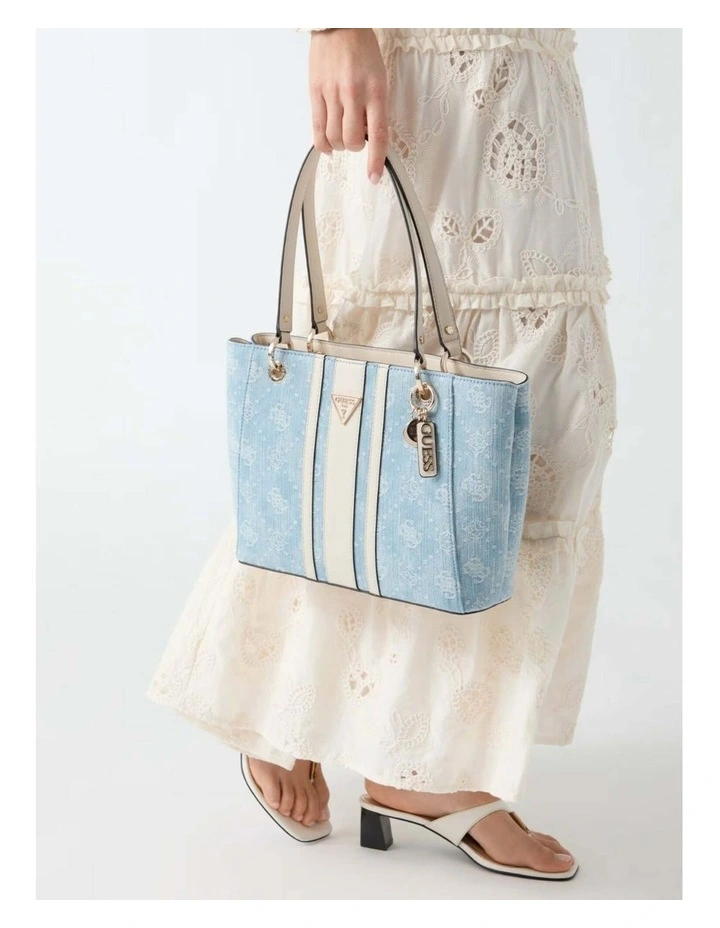 Noelle II Small Tote Bag in Denim Logo image 2
