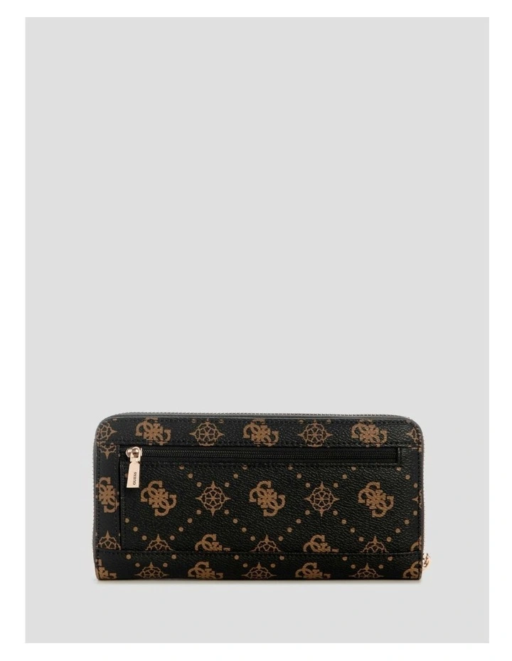 Carrie Large Zip Around Wallet in Brown Logo image 2