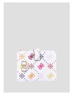 Multi Logo Emelie Passport Case in White