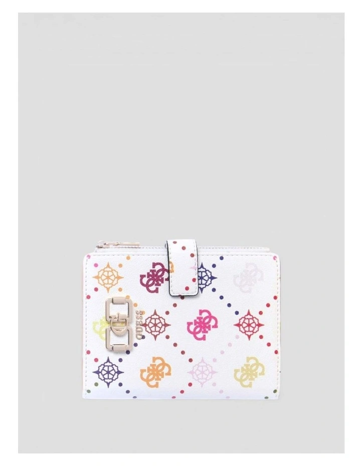 Multi Logo Emelie Passport Case in White image 1