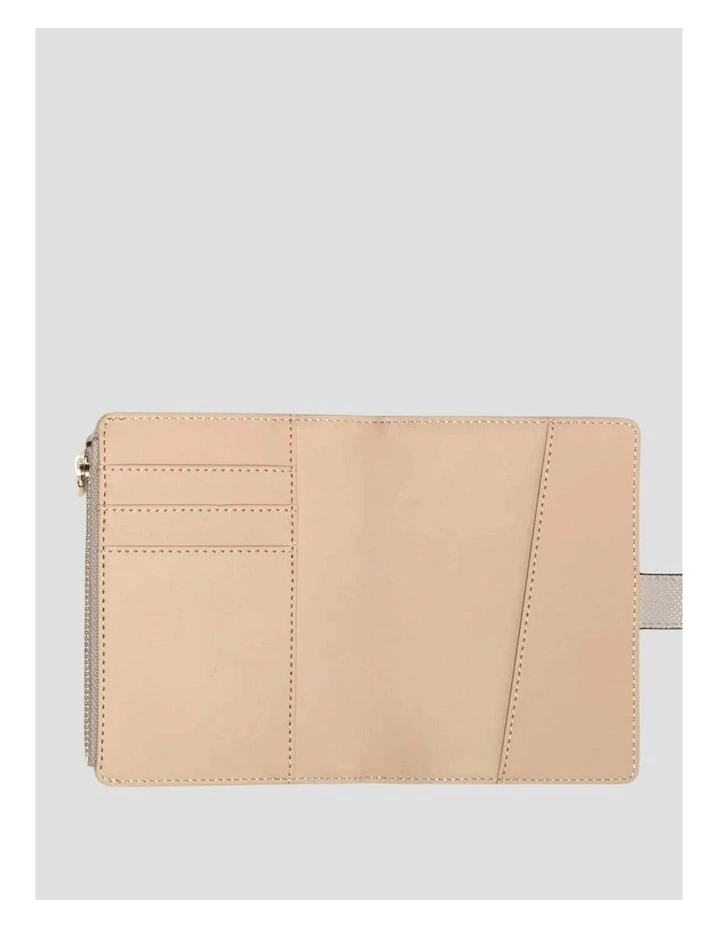 Multi Logo Emelie Passport Case in White image 3