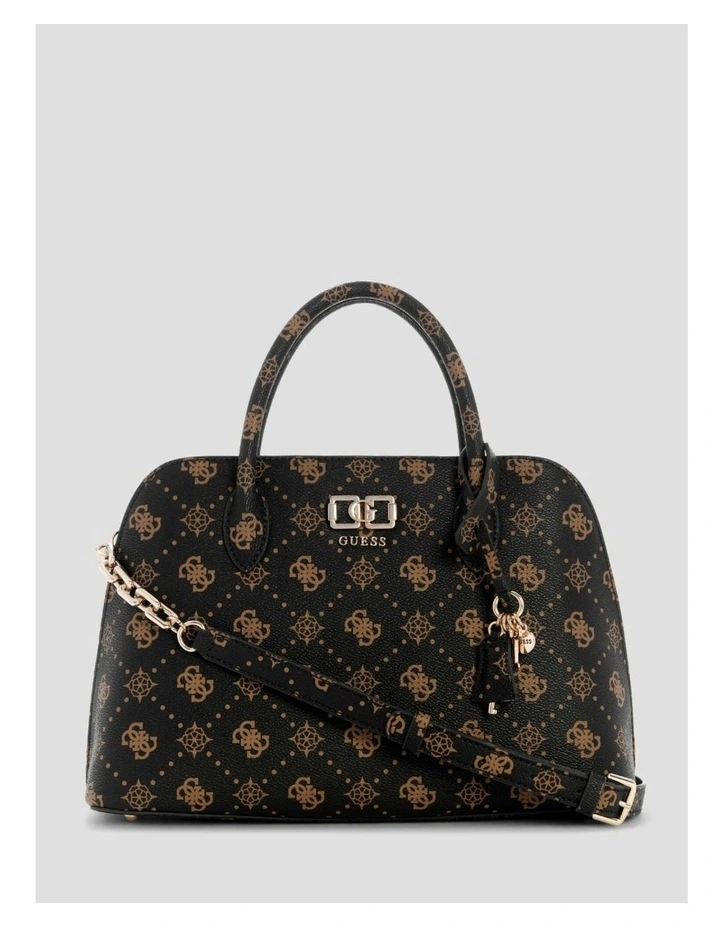 Emelie Satchel Bag in Brown Logo image 1
