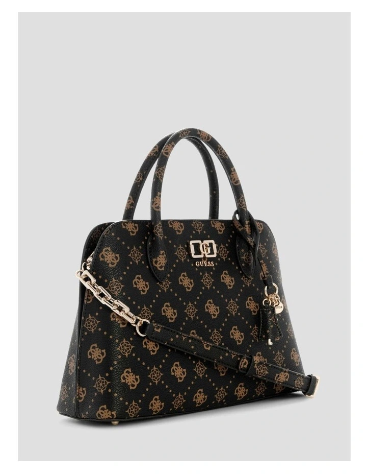Emelie Satchel Bag in Brown Logo image 2