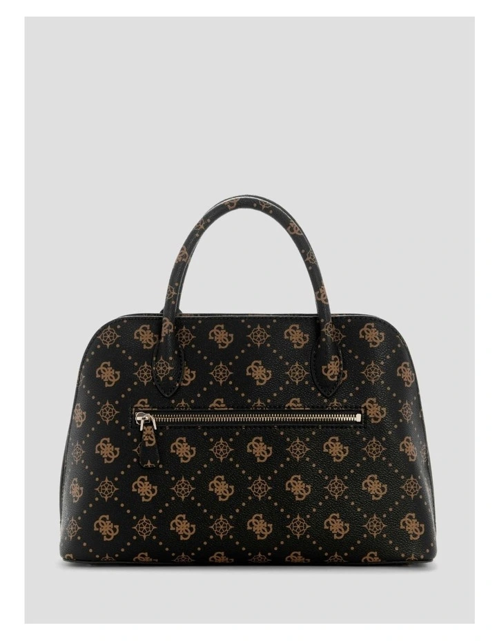 Emelie Satchel Bag in Brown Logo image 4