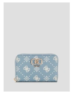 Emelie Medium Zip Around Wallet in Light Blue Logo