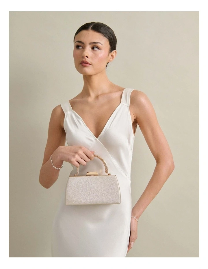 Nuvia Duo Top Handle Clutch Bag - Gold image 2