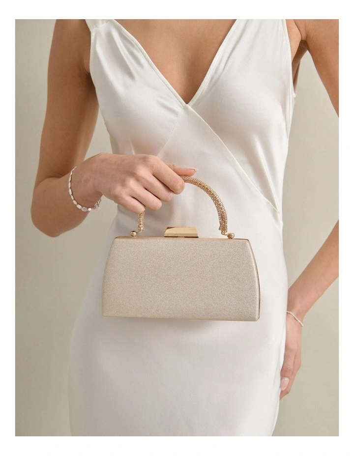 Nuvia Duo Top Handle Clutch Bag - Gold image 6
