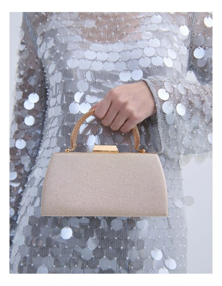Nuvia Duo Top Handle Clutch Bag - Gold image 7