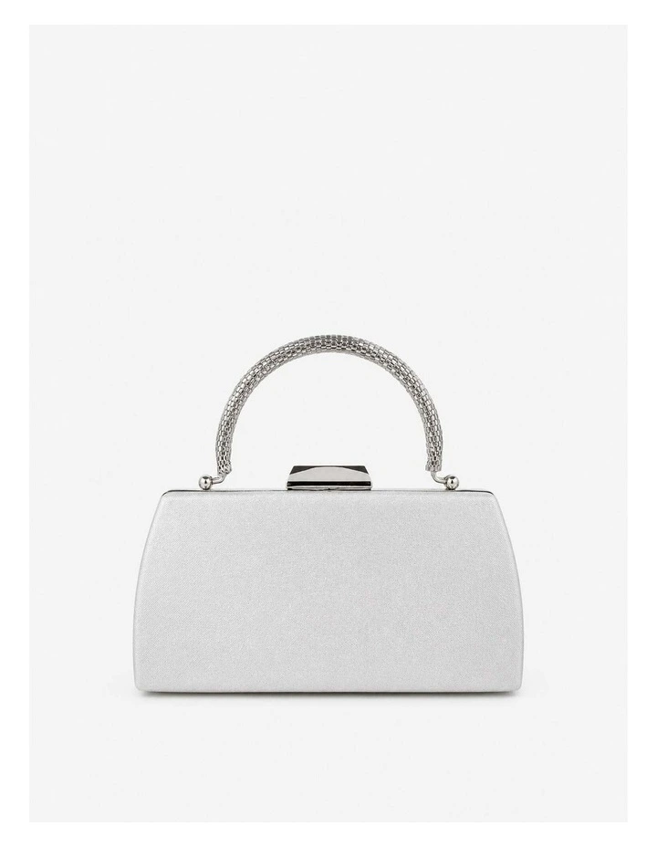Nuvia Duo Top Handle Clutch Bag - Silver image 1