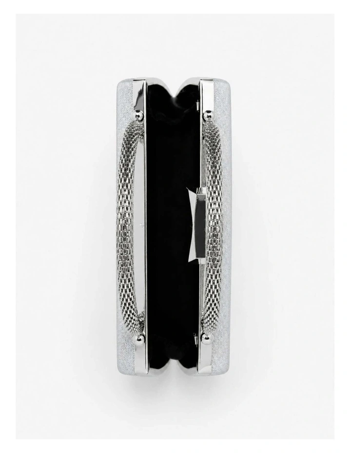 Nuvia Duo Top Handle Clutch Bag - Silver image 3