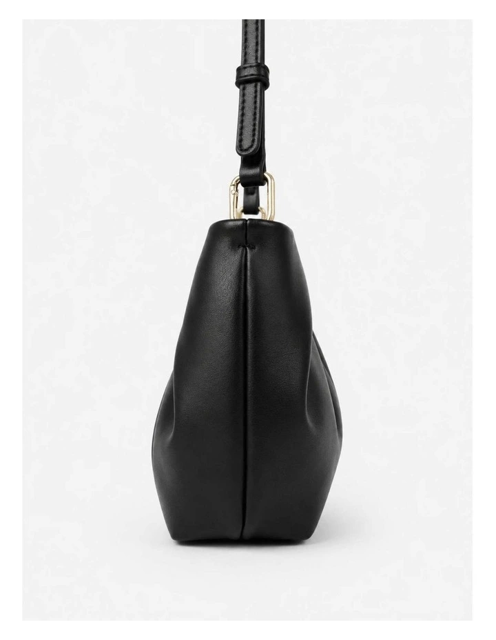 Aura Gathered Clutch Bag - Black image 4