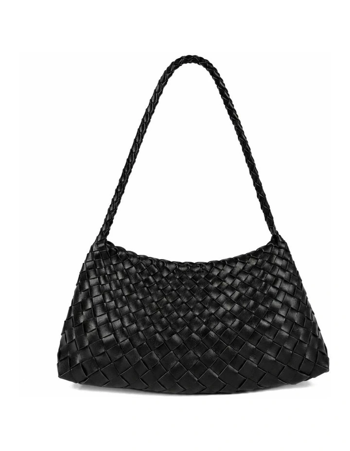 Roselle Woven Shoulder Bag - Black image 1