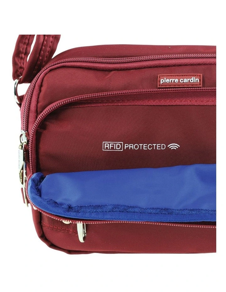 Pierre Cardin Anti-Theft Crossbody Bag in Wine image 7